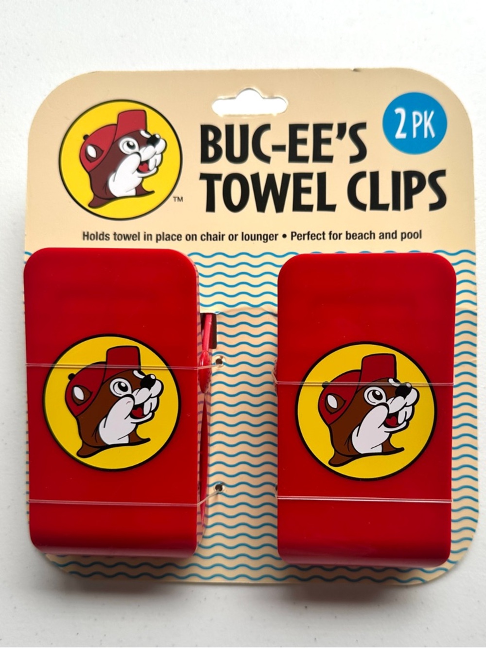 Buc-ee's Red Towel Clips - 2 Pack